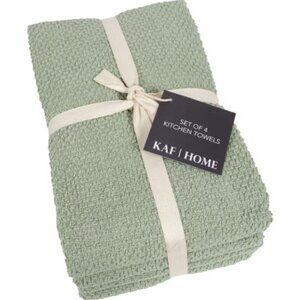 KAF Home Set of 4 Kitchen Towels – Sage Green Cotton Dish Towels